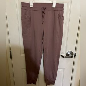 Mauve Tapered Workout Pants